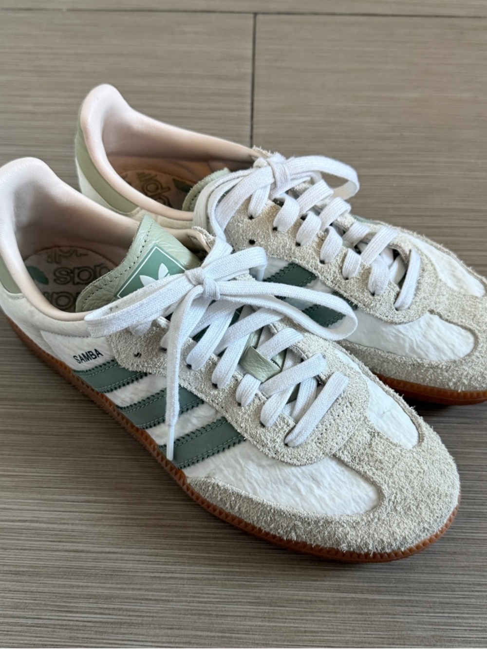 Adidas Samba OG Cloud White/Silver Green/Gum